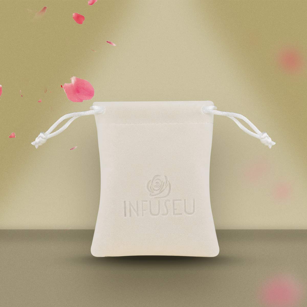 INFUSEU Essential Oil Diffuser Necklace for Women Aromatherapy Jewelry Lava Rock Stone Pendant Unique Vintage Rose Flower I Love You Gifts for Her Mom Wife Grandmother Spiritual People