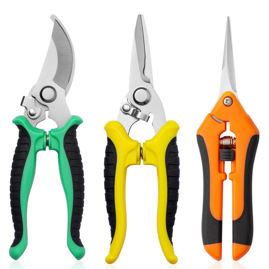 Garden Pruning Shears 3 Pack Gardening Shears Garden Scissors Stainless Steel Plant Flower Scissors Clippers Pruning Shears tijeras de jardinería