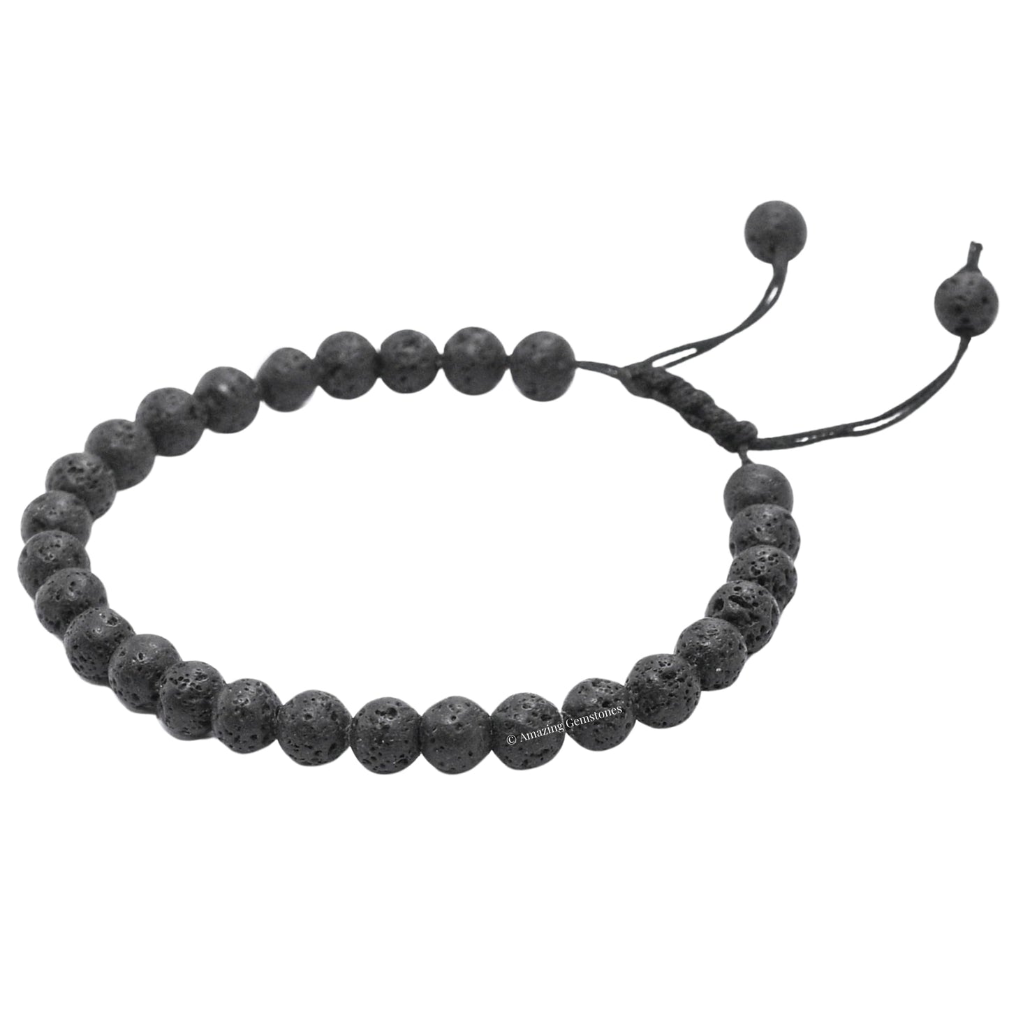 Amazing Gemstone Lava Stone Bracelet for Women Men's Gifts - Protection Healing Crystal Bracelet - 6mm Gemstones Beaded Adjustable Bracelet Pulseras Para Hombres Mujer Stocking Stuffers