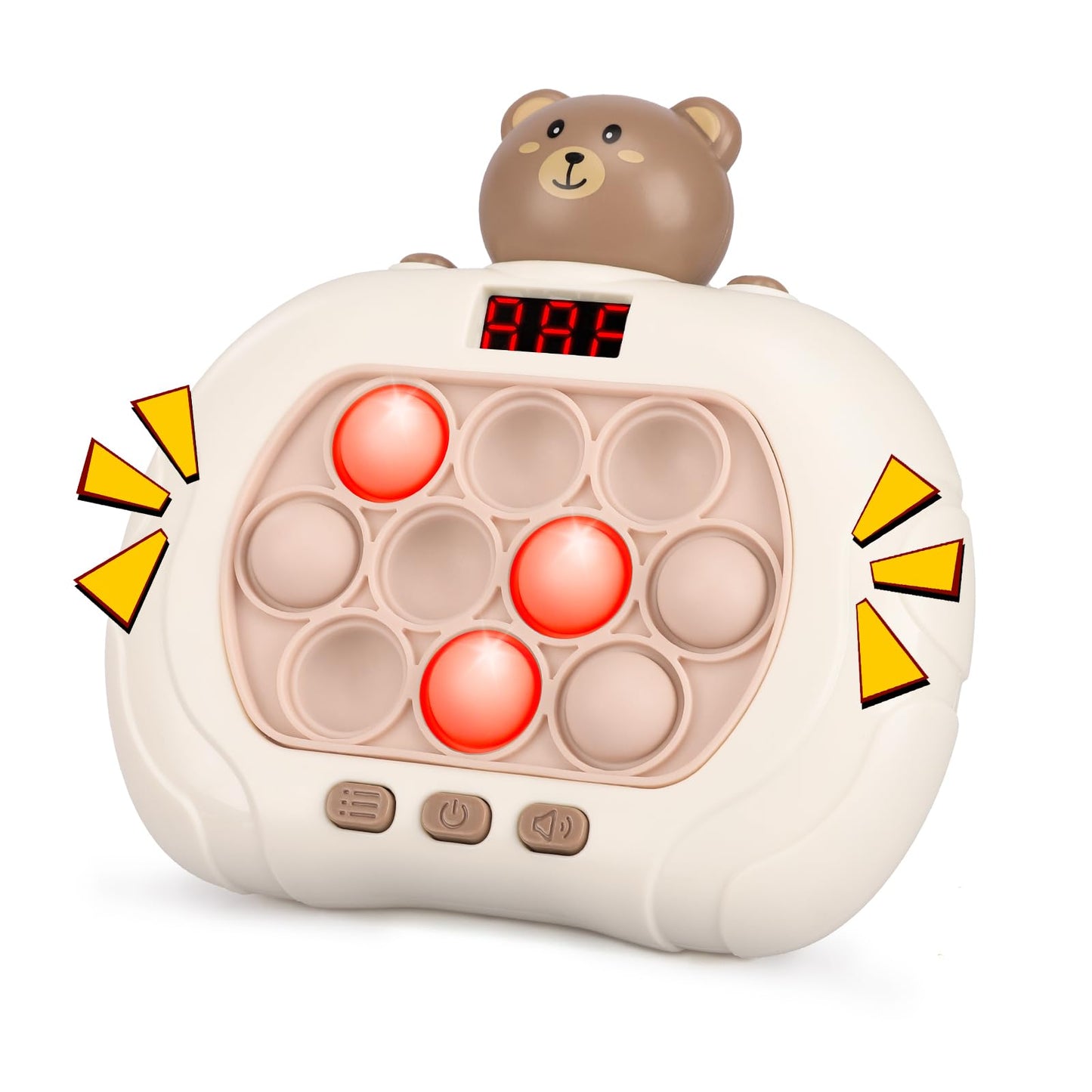 GAPER GO Pop Game Light Up Fidget Toy for Kids 5-7 8-12, Handheld Puzzle Game Sensory Toys with LED Screen, Christmas Toys Gifts for 3-12 Year Old Boys Girls (Bear)