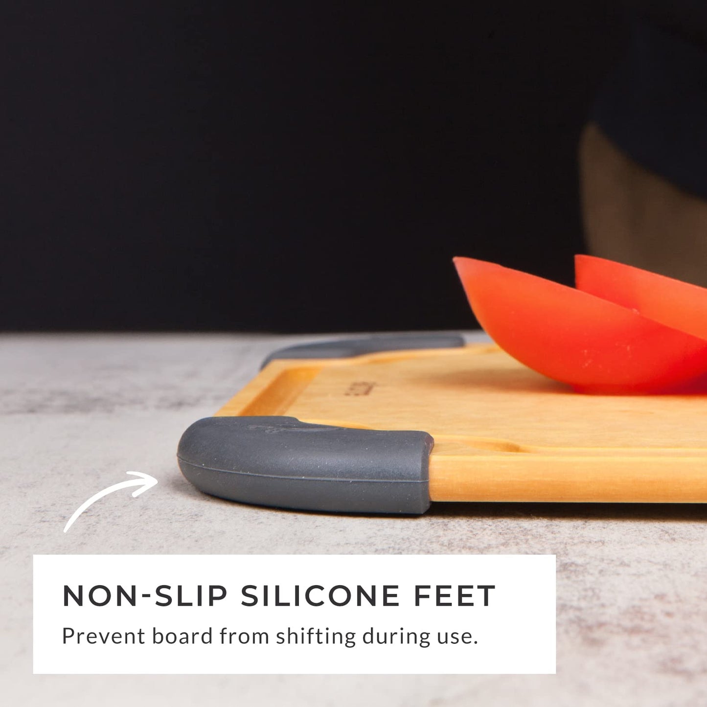 Elihome Essential 3-piece Dishwasher Safe Non Slip Juice groove Cutting Board Set and 5-piece Premium Stainless Steel Kitchen Knife Set