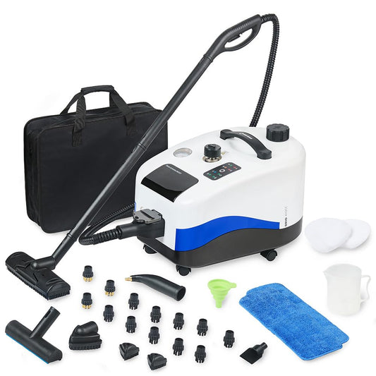 Reliable Brio Plus 410CC Steam Cleaner, 28 Accessories, 72 PSI Pressure, Multipurpose Cleans Tile, Grout, Hardwood Floors, Autos, Windows, and More, Unlimited Steam Technology