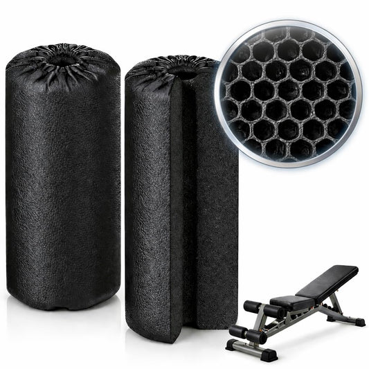 2PCS High-Resilience Leg Extension Pad Replacement for Gym Machines, Stable High-Support Foam Roller, Durable No Peel or Crumble for Leg Curl, Bench, Inversion Table