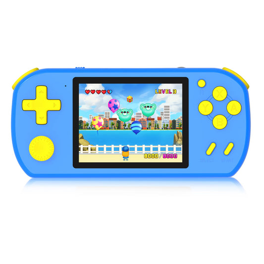 TEBIYOU Handheld Games for Kids Built-in 218 Video Games, Portable Kids Travel Toys for Ages 4-13 with Rechargeable Battery 3.0" HD Screen, Mini Gaming Player Birthday Gifts for Boys Girls (Blue)