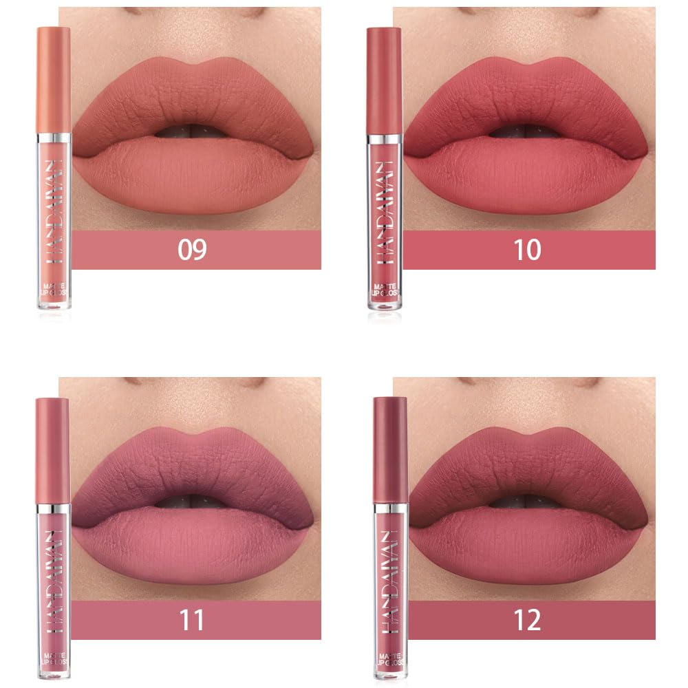 BestLand 3Pcs Matte Liquid Lipstick Set for Women - 24H Transfer-Proof, Moisturizing & Non-Sticky Lip Gloss I Soft Peach, Dusty Plum, Muted Rose I Vegan + Cruelty-Free for Daily & Party