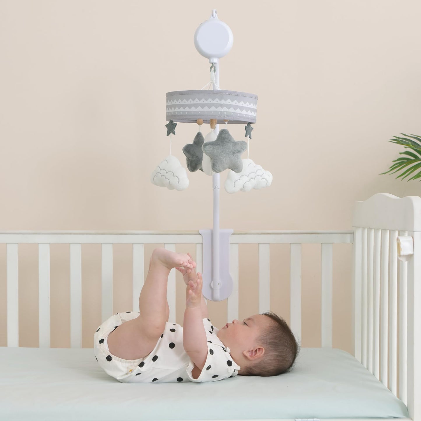 Lovvie & Joy Baby Crib Mobile,Mobile for Crib with 35 Lullabies and Stuffed Hanging Toys for Newborns Boys and Girls,Goodnight Moon Nursery Decor