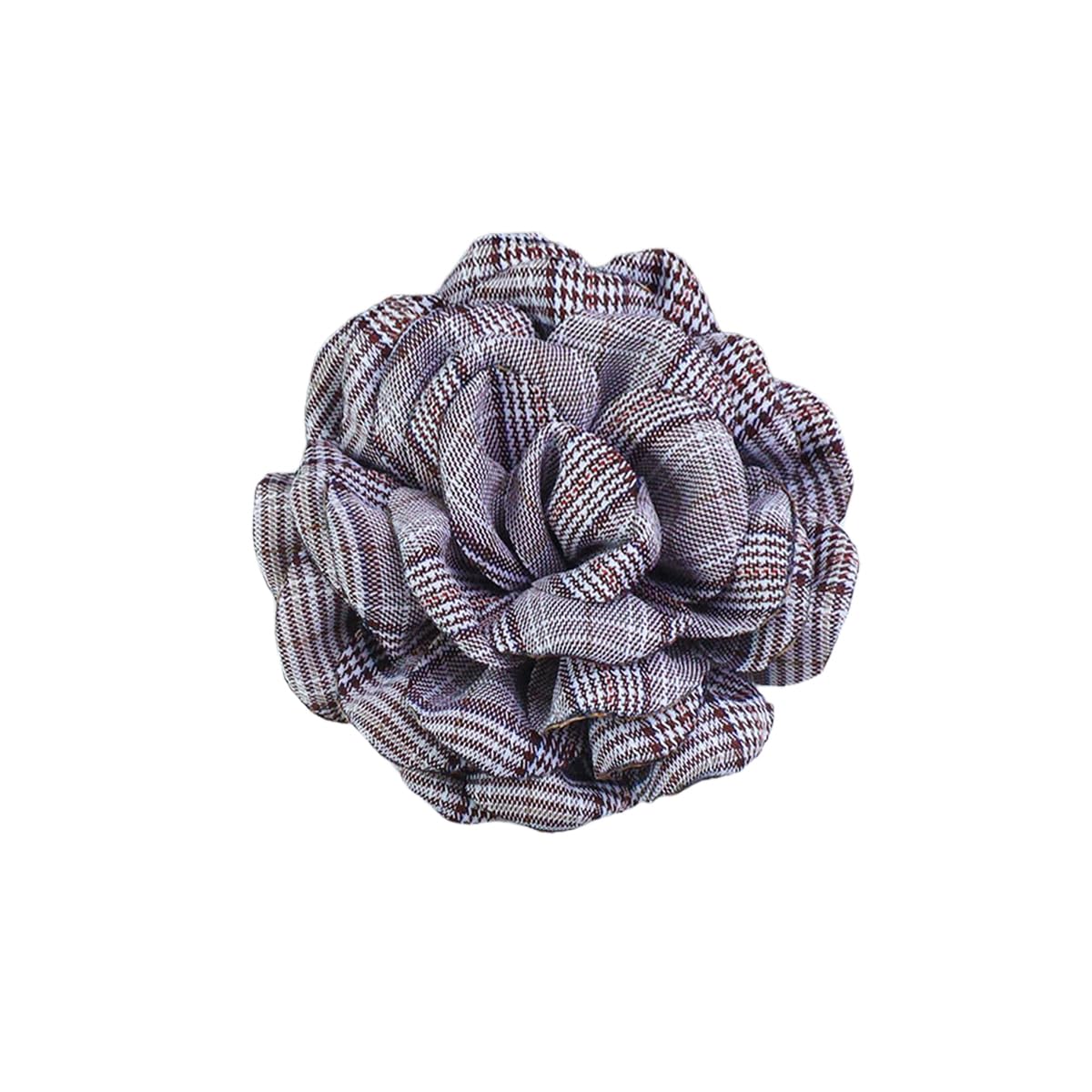Elegant Large Cloth Flower Brooches Big Camellia Flower Pin for Women Dainty Cloth Fabric Rose Brooches Dress Skirt Scarf Hat Pins Clothing Decoration Accessories (Brown B)