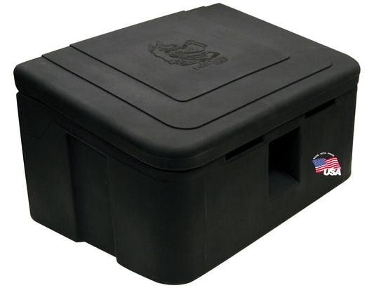 Buyers Products 9031105 Heavy Duty Poly Storage Bin, 35 Gallon Capacity, Multi Purpose Storage Bin for Salt, Feed, Seed & More, Corrosion Free Construction