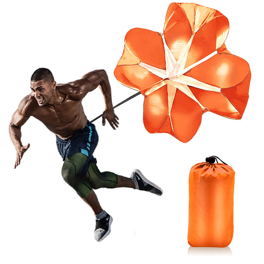 Nusogon Speed Parachute for Running Training - 56" Resistance Parachute for Athletes & Youth - Track and Field Accessories, Football & Soccer Gear with Velcro Belt