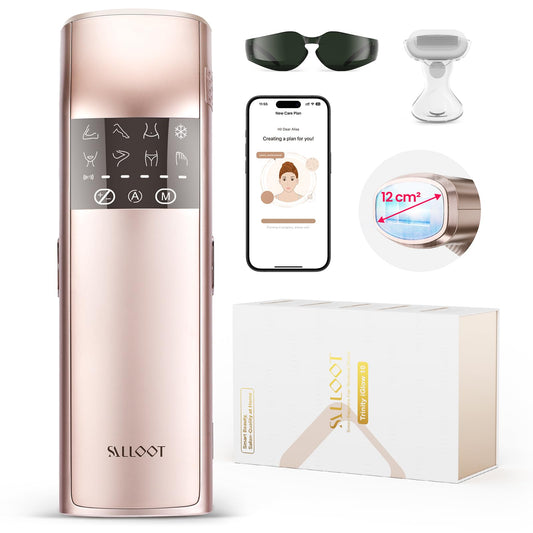 Laser Hair Removal, 25J Energy Triple-Pulse IPL Laser Hair Removal for Women, 12 cm² Comfort Sapphire 37 °F Ice-Cooling Contact, Hair Removal Device for Armpits Legs Arms Bikini Line
