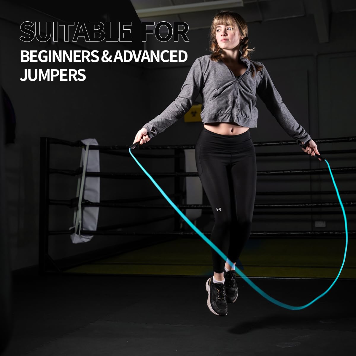 Hererope 6MM PVC Jump Rope for Men & Women Fitness, Speed, Tricks, Cardio Training, Boxing Jump Rope with Unbreakable Handles and Non-Kinking Skipping Rope, Adjustable Jumprope for Indoor Outdoor (Deep Night)