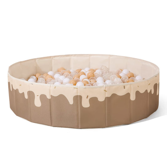 Baby Ball Pit for Toddlers1-3, Foldable Kids Ball Pits Play Tent, Crawl Playpen Ball Pool Playhouse with Storage Bag, for Boys Girls Dogs Cats Festival Play (Balls Not Included), Doughnuts
