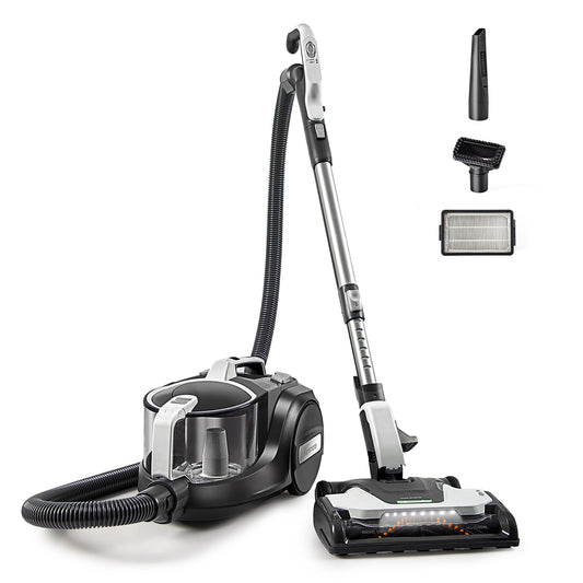 Kenmore DC5070.01 Upgrade 500 Series Bagless Canister Vacuum with Hair Eliminator Brushroll，2-Motor Cyclonic Technology, HEPA Filtration & 24' Auto Cord Rewind for Pet, Carpets, Hard Floors, Stairs