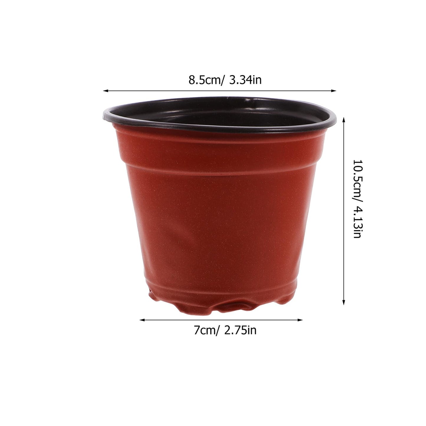 NUOBESTY 100pcs Plastic Nursery Cups Grow Pots Indoor Seedling Containers Thickened Nutrient Plant Containers for Strawberry Propagation and Flower Breeding