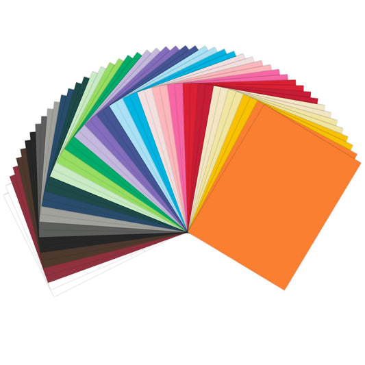 50 Sheets Construction Paper Assorted Color, Goefun Colored Cardstock 25 Colors 80lb Colored Paper 8.5 x 11 for Crafts & Scrapbooking