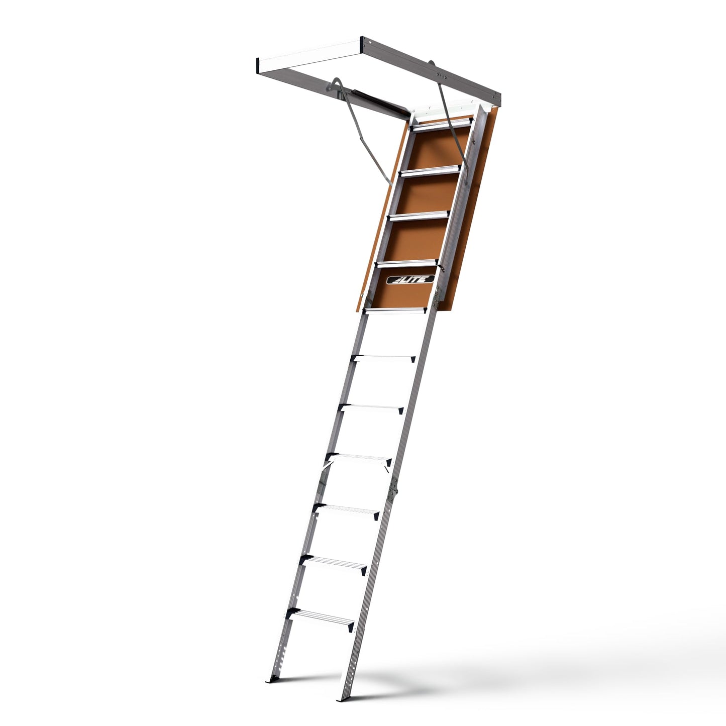 LITE 10-foot Aluminium Attic Ladder 54"W x 22.5"H (Rough Opening), 375-Pound Load Capacity, Type IAA, AA2211