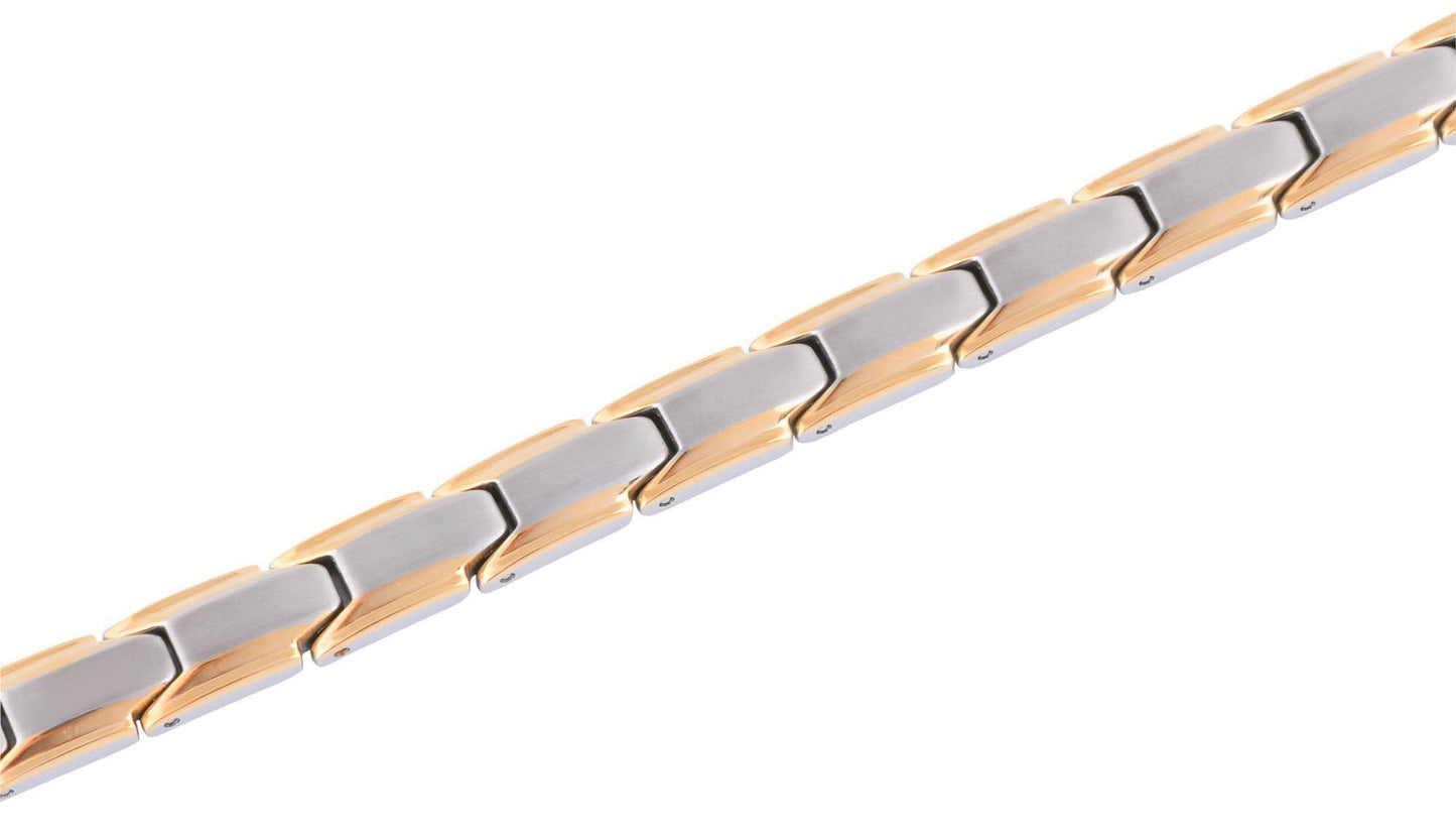 Smarter LifeStyle Elegant Titanium Magnetic Anklet for Women - Adjustable Bracelet Length with Sizing Tool for Perfect Fit, Womens Magnetic Anklet (Silver and Gold)