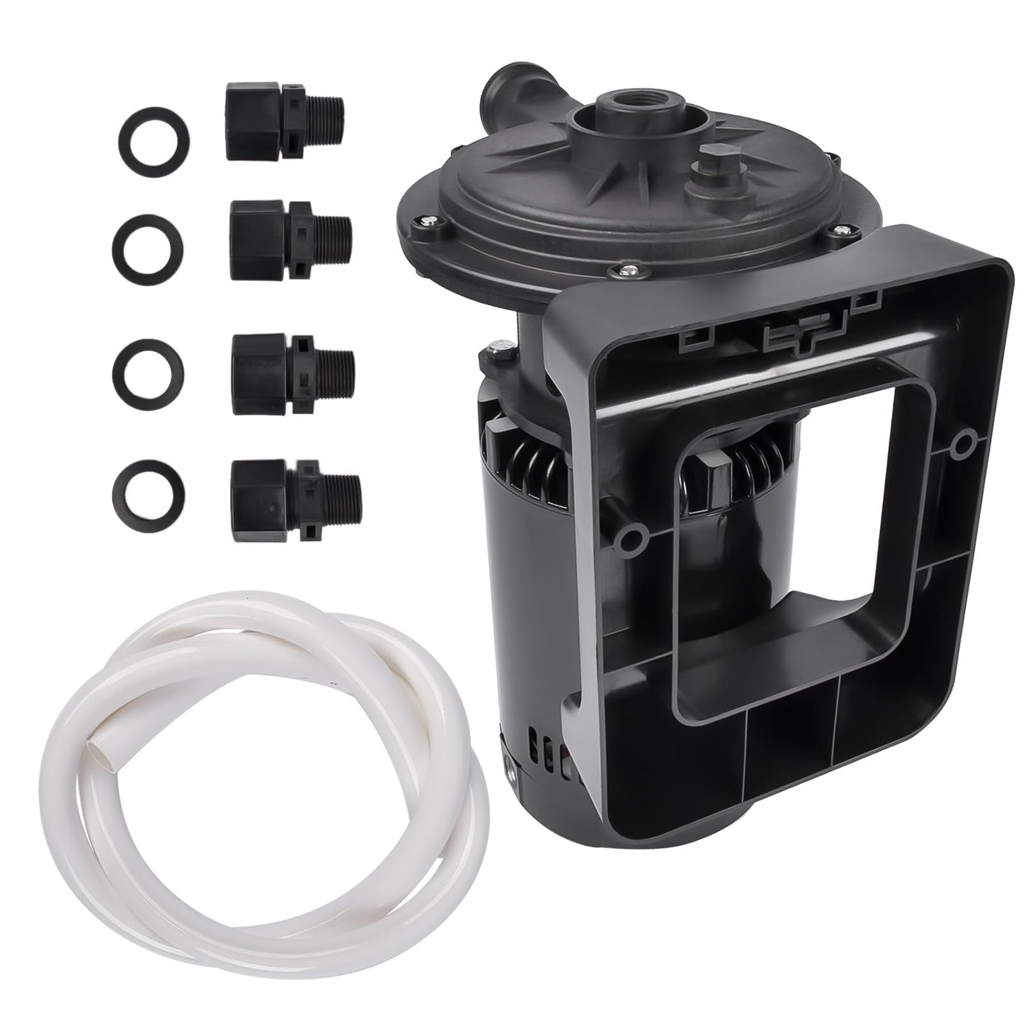AKWH PB4-60 Pool Booster Pump 3/4 HP Replacement for Polaris 180 280 380 480 3900 Pressure Side Pool Cleaners 115V/230V 60Hz with Hose & Fittings