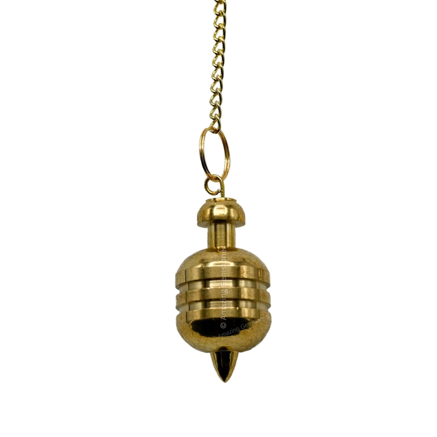 Amazing Gemstone Healing Metal Pendulums for Divination, Gold 2 Ring Drum Steel Copper Pendulum High Energy Pendulo de Bronce Pendulos de Mesa MP48