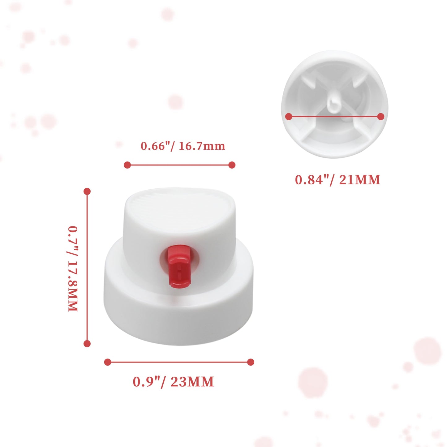AOQIVIS Montana Cans Flatjet Cap Wide Spray Paint Nozzles for Spray Cans,Pack of 20 Graffiti Art Supplies Montana Caps red