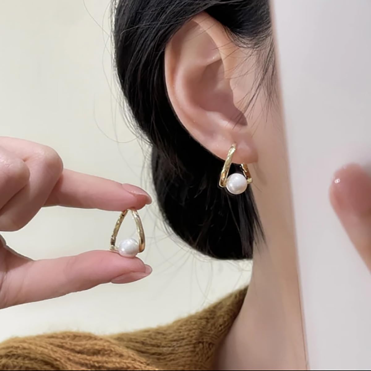 Halolux Lymphvity Germanium Earring for Women Lymphatic Drainage Earring CZ Zircon Acupressure Earrings Atheniz Lymphatic Earrings Dainty Jewelry Gifts (White)