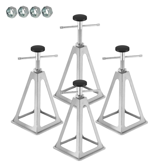 BOYISEN RV Stabilizer Jacks Set of 4，Aluminum Screw Jack Stands Adjustable from 11-17 Inch, Single Stabilizer Jacks for Travel Trailer Support up to 7500 Lbs