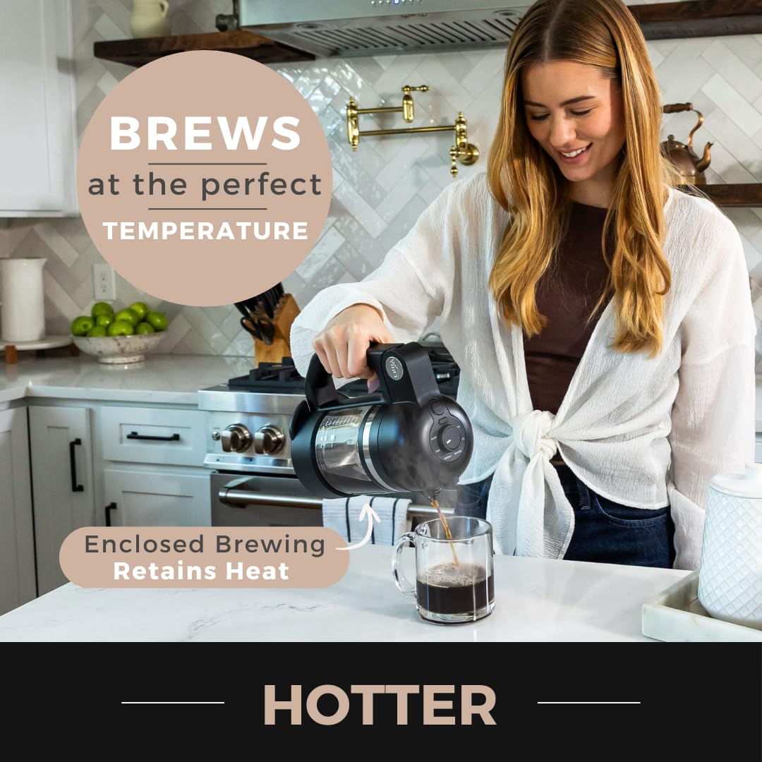 Vinci Breakfast Beverage Bundle: Hands-Free Electric Citrus Juicer & Micro Cafe K-Cup Brewer – Automatic Orange Squeezer Machine Plus Compact Single Serve Coffee Maker perfect for Coffee & Juice
