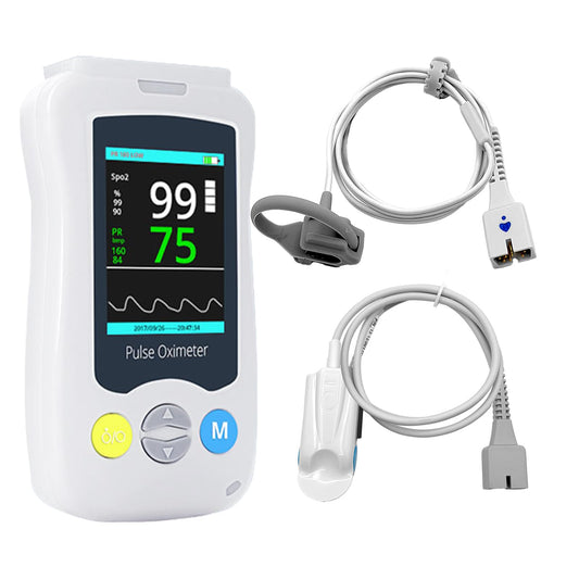 Continuous Pulse Oximeter Fingertip, Medical Grade Accuracy Pulse Oximeters for Baby Fast Reading for SpO2 and Pulse Rate Overnight Monitoring Infant Handheld Blood Oxygen Saturation Monitor for Adults and Kids
