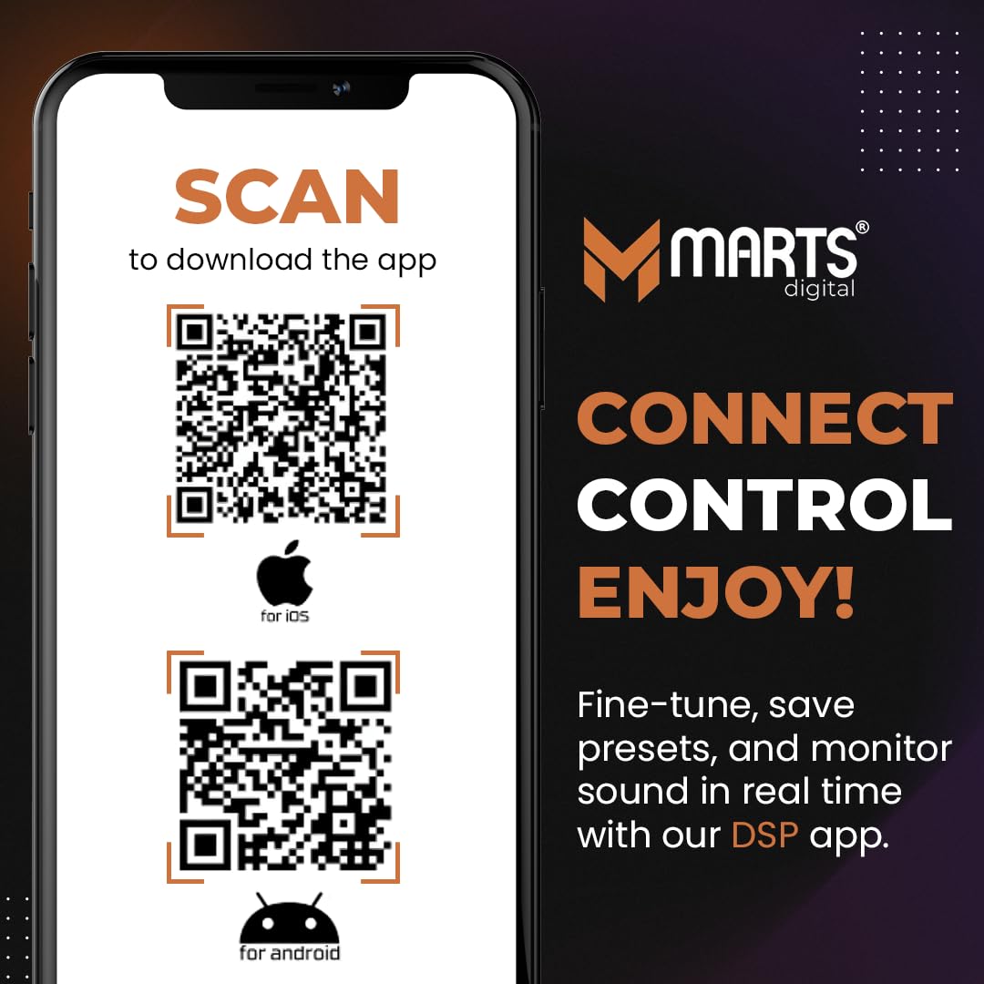 Marts Digital 4v 6 Input /12 Output Channels Bluetooth Android/iOS BTX12 DSP