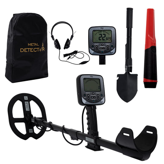Professional Metal Detector for Adults - High Precision LCD Display, Waterproof, 5 Working Modes, Adjustable Aluminum Alloy Stem, for Gold, Silver, Treasure Hunting, Gardening, Outdoor Exploration