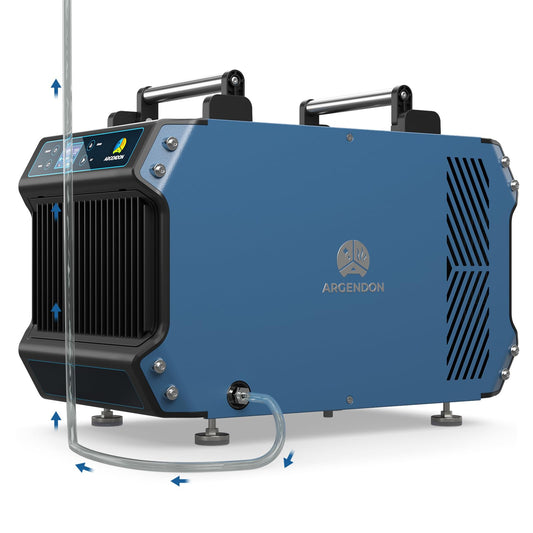 ARGENDON 145 Pint Crawl Spaces Dehumidifier with Pump, Energy Star Certified Commercial Dehumidifier with Drain Hose for Basement, Auto Defrost, Compact, Large Spaces up to 1800 Sq.Ft