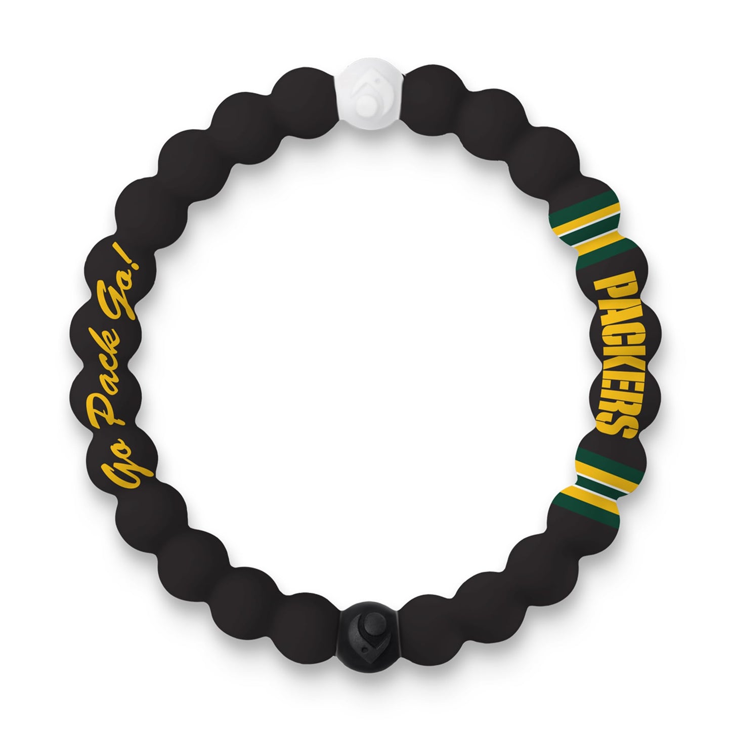 Lokai NFL Football Collection Silicone Beaded Bracelet, Green Bay Packers Classic (Medium) - Silicone Jewelry Beaded Friendship Bracelet for Women & Men - Sports Team Gear, Apparel & Accessories