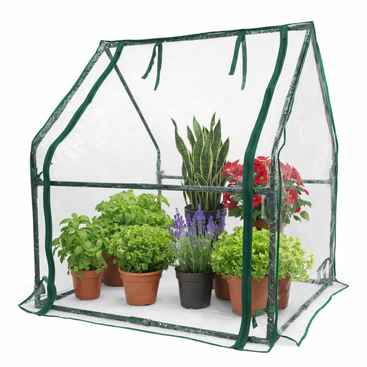 Gardzen Mini Greenhouse Heavy Duty Portable Green House, Zipper Clear Tent Small Greenhouse for Indoor Outdoor Plants 36.2”(L) x36.2”(W) x42.5”(H)