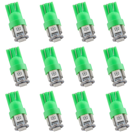 BlyilyB 12-Pack Ice Blue Replacement Stock # 194 T10 168 2825 W5W 175 158 Bulb 5050 5 SMD LED Light 12V Car Interior Lighting For Map Dome Lamp Courtesy Trunk License Plate Dashboard Parking Lights