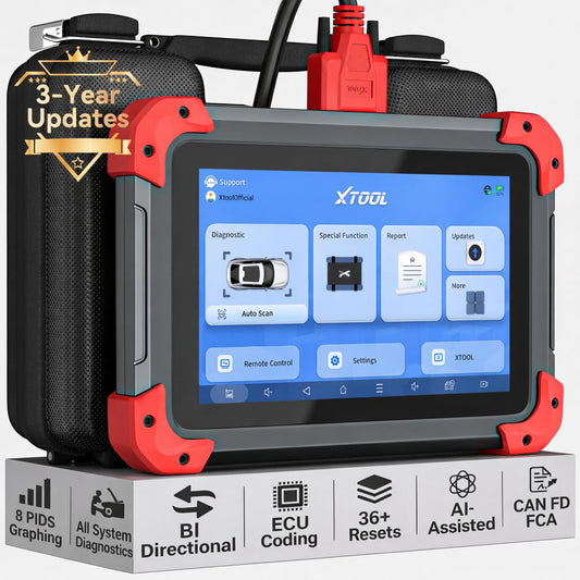 XTOOL D7 Bidirectional OBD2 Scanner: 2026 Scan Tool with 64GB Latest Ver., Ai-Assisted, 36+ Resets, Full System Auto Scanner Diagnostic Tool, Injector Test, Crank Sensor Relearn, FCA, CANFD & DoIP