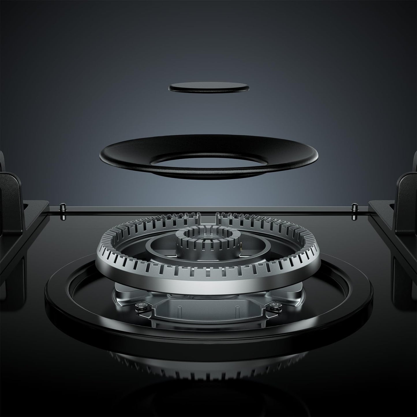 Empava 36" Cooktop with 5 Italy Sabaf Sealed Burners NG/LPG Convertible Tempered Glass in Black Model 2025, Gas 36In