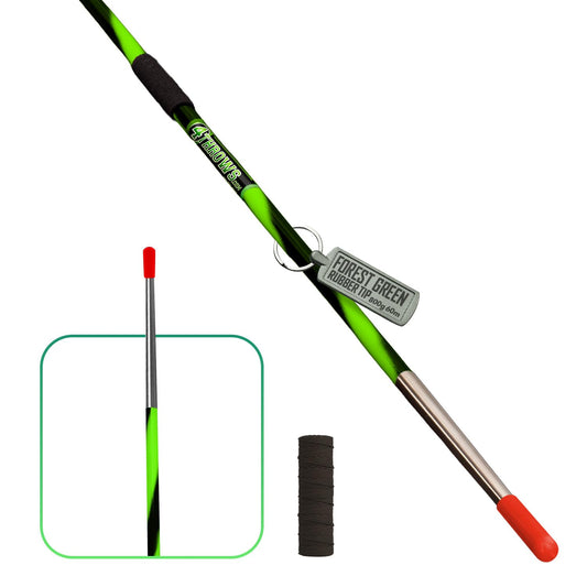 4THROWS 800g Aluminum Competition Javelin for Athletes, Boys & Men — Durable 60m High-Performance Throwing Javelin for Track & Field, Rubber Tip with Cord, Forest Green