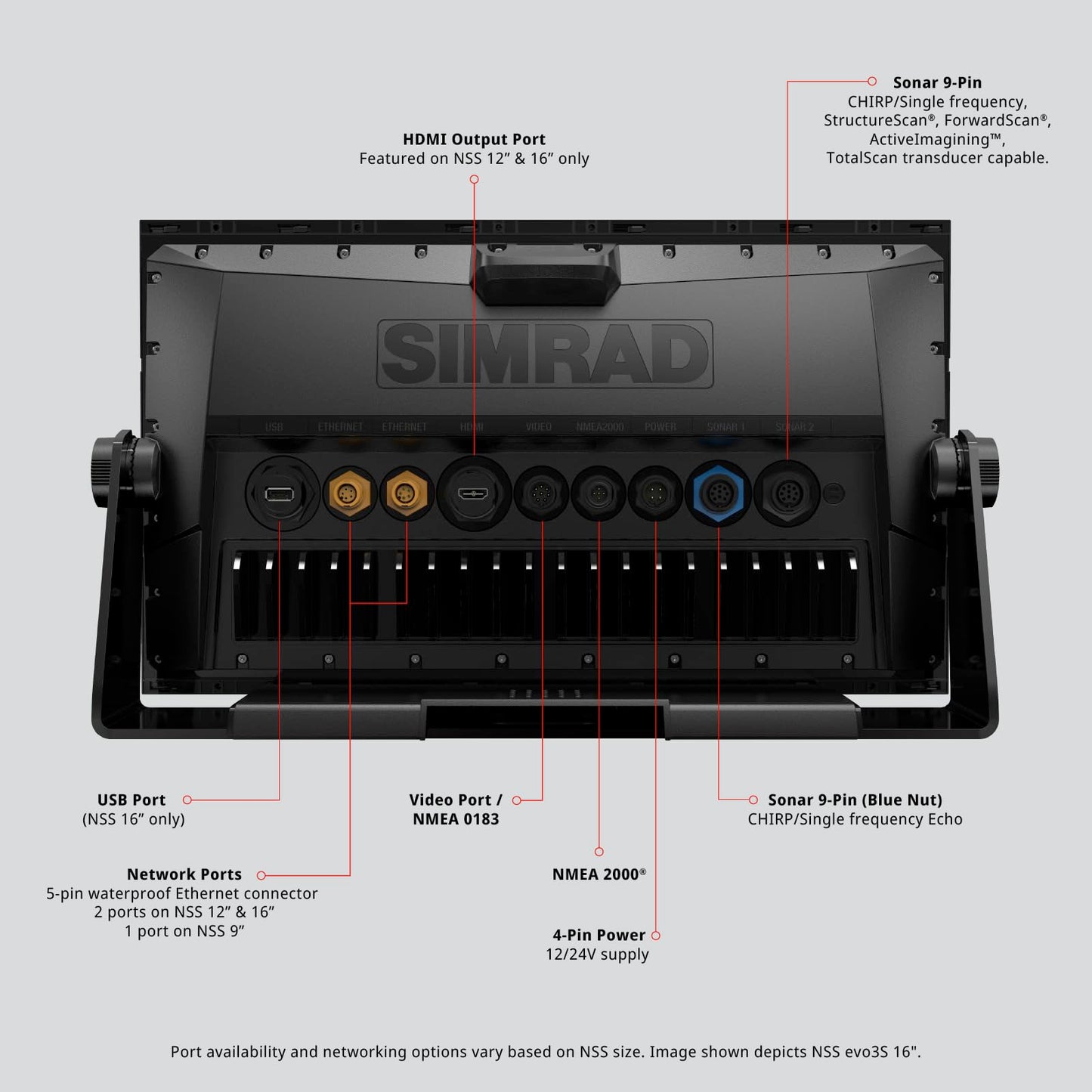 Simrad 000-15403-002 NSS12 Evo3S Chartplotter and Fishfinder with Preloaded C-MAP US Enhanced Charts, 12 Inch Display, Black