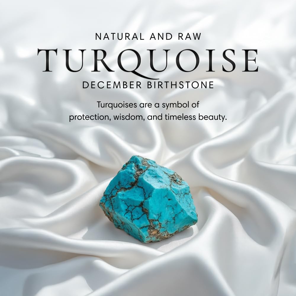Designs by Nature Gems Natural Turquoise Necklace for Women - December Birthstone Necklace for Women - Designer Pendant Necklace - 70-90 Carat Turquoise, Antique Bronze Chain