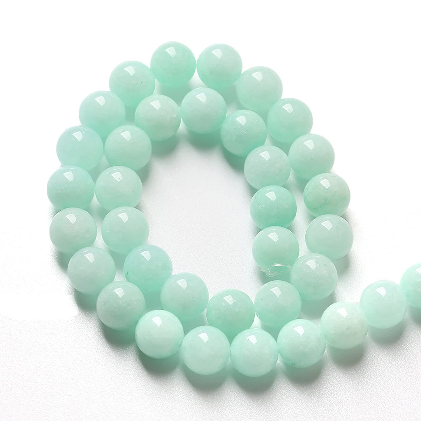 60pcs 6mm Natural Blue Amazonite Stone Beads Round Loose Energy Healing Stone Beads for Jewelry Making DIY Bracelet 15 Inch (6mm, Blue Amazonite Stone)