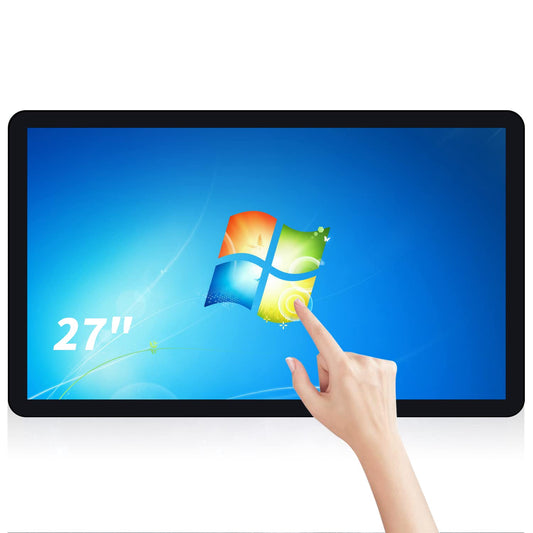 TouchWo 27 inch Touch Screen PC Monitor, Intel i7, 8GB RAM, 512G SSD, 16:9 FHD 1080P, Win-11 Pro, Smart Board for Classroom, Meeting & Home, USB, VGA & HD-MI Monitor