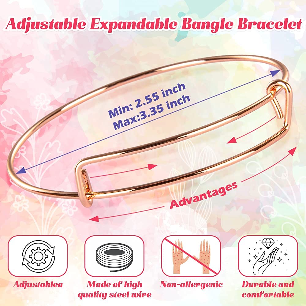 Sofier 542pcs Bangle Bracelet Making Kit DIY Jewelry Making Kit and Supplies Expandable Charm Bracelets Pendants Plier Set Toy Art Craft Gift for Girl Teen Women Adult