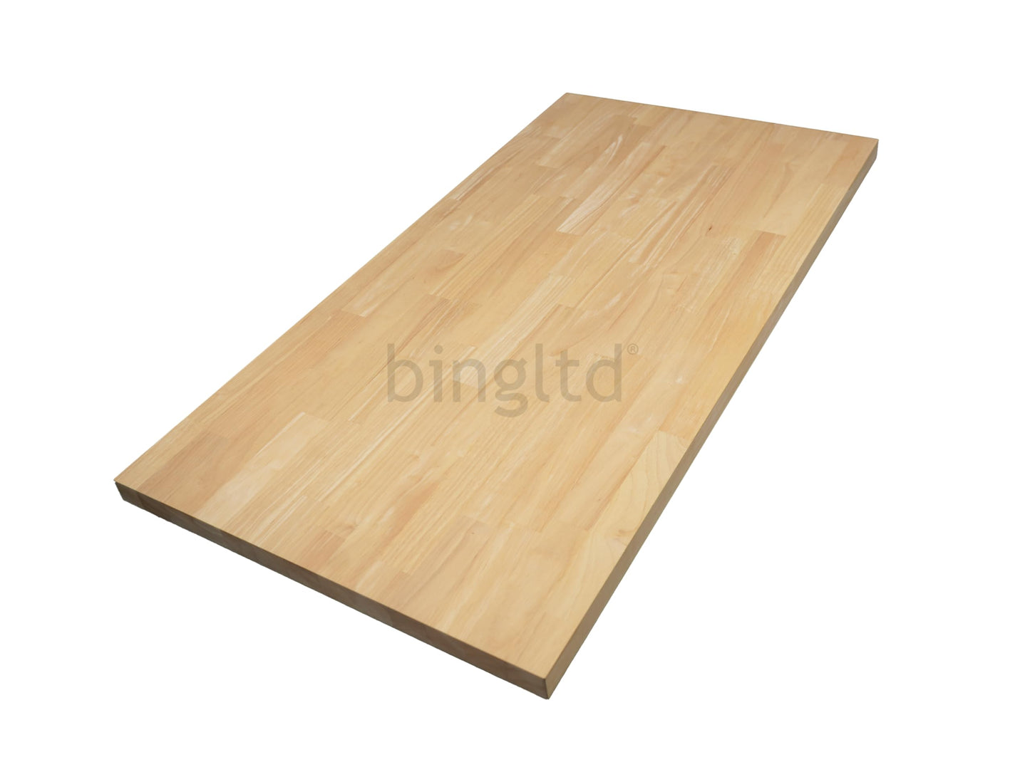 bingltd- 6 ft x 25 x 1.5 in in Unfinished Hevea Solid Wood Butcher Block Countertop With Square Edge