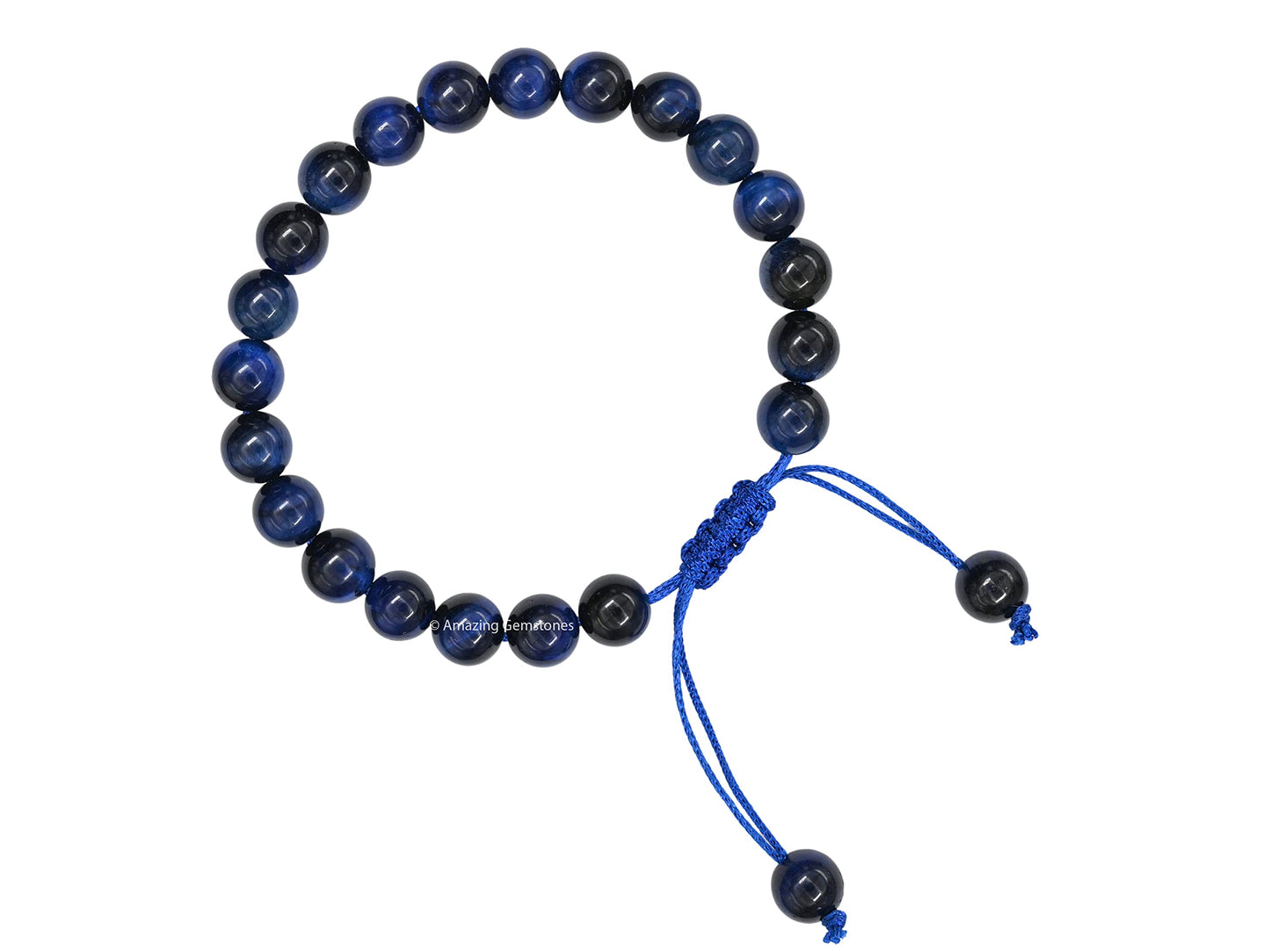 Amazing Gemstone Blue Tiger Eye Star Bracelet for Women Men's Gifts - Protection Healing Crystal Bracelet - 8mm Gemstone Beaded Adjustable Bracelet Pulseras Para Hombres Mujer Stocking Stuffers
