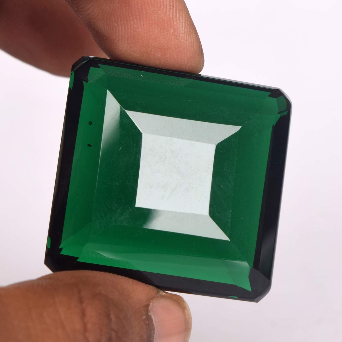 GEMHUB Amethyst Crystal Gemstones For Jewelry Making 112.50 Carats Green Amethyst Square Shape Crystal Gemstones