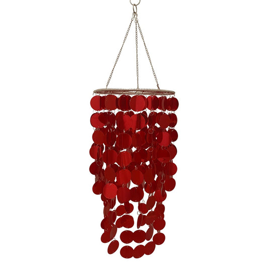 FlavorThings Red Bling Hanging Chandelier Great idea for Wedding Chandeliers Centerpieces Decorations and Any Event Party Decor (Crimson)