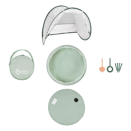 Babymoov Aquani 3-in-1 Infant & Baby Beach Tent & Pool, UV Protection Sunshade, Pop-Up Play Area & Portable Outdoor Paddling Pool, Provence