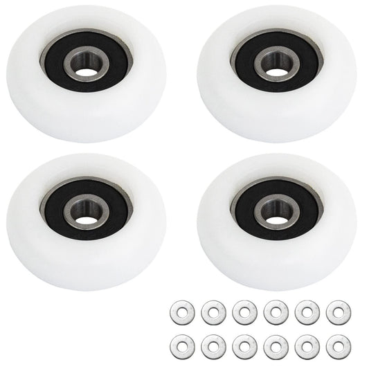Total Gym Wheels/Rollers 2000, 3000, 3000 XL, and a Few Very Early XL, Platinum Plus, Pro, Supra and Many Others Set of 4 (White)