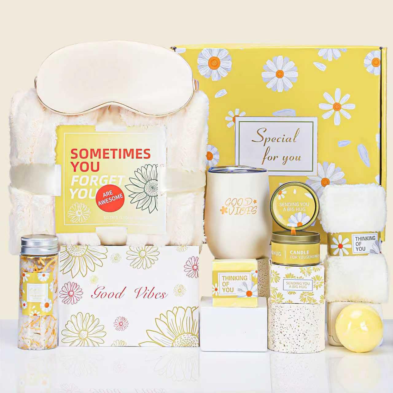 Self Care Gift Basket: Luxury Spa Box for Ultimate Relaxation | Perfect Birthday or Get Well Soon Care Package for Her, Women, Wife, Sister, Teen Girls