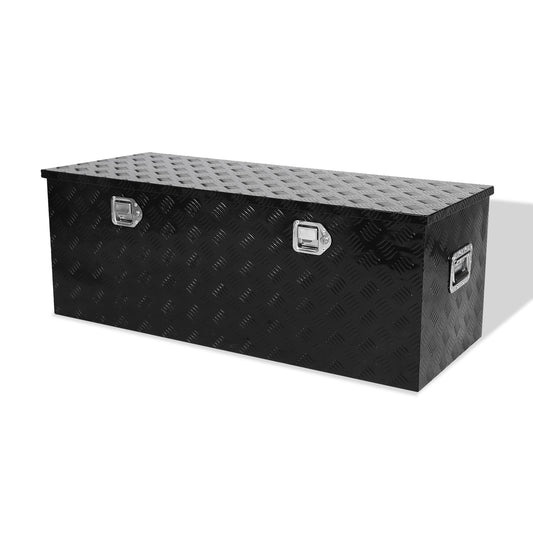 48 inch Truck Tool Box,Aluminum Truck Bed Tool Box w/Handled Locks and keys,Universal Fit for Pickup‌ Truck,Trailer,Vehicle,UTV,ATV-Black,48 X 19.5 X 17.5 inch
